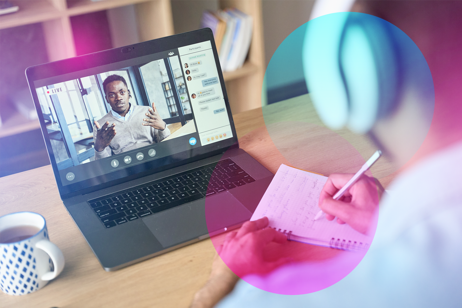 Remote presentation event team meeting